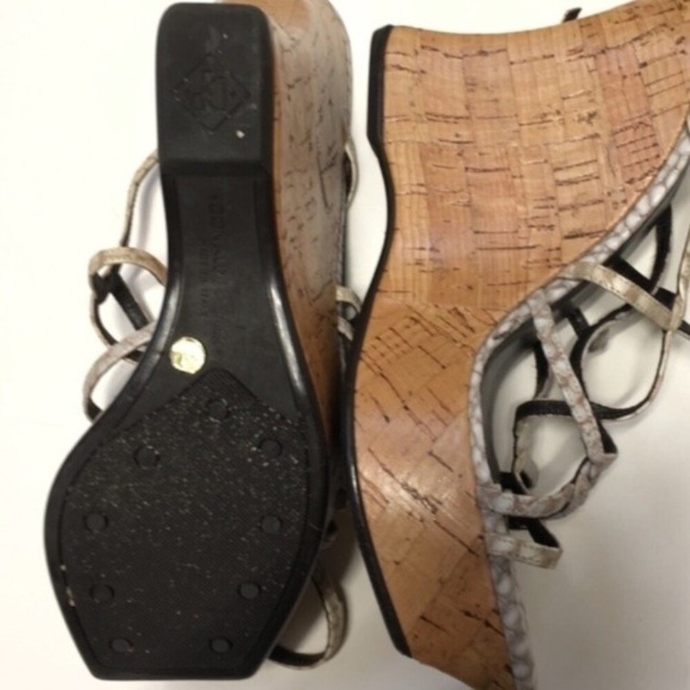 Donald J. Pliner Shaba Ankle Strap Cork Wedge 8 - Picture 7 of 8